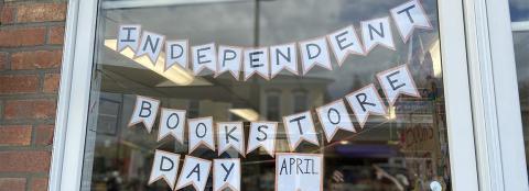 Indie Bookstore Day Window Sign